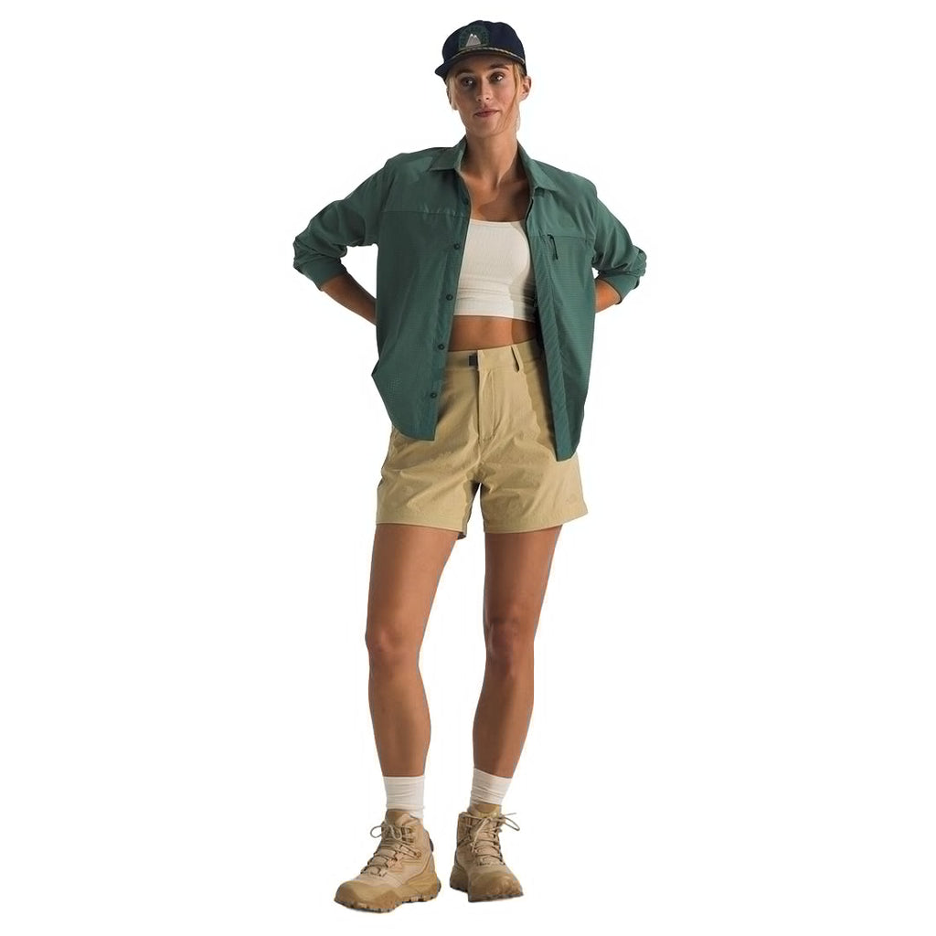 Camisa L/S Lightrange Shirt para mujer color verde