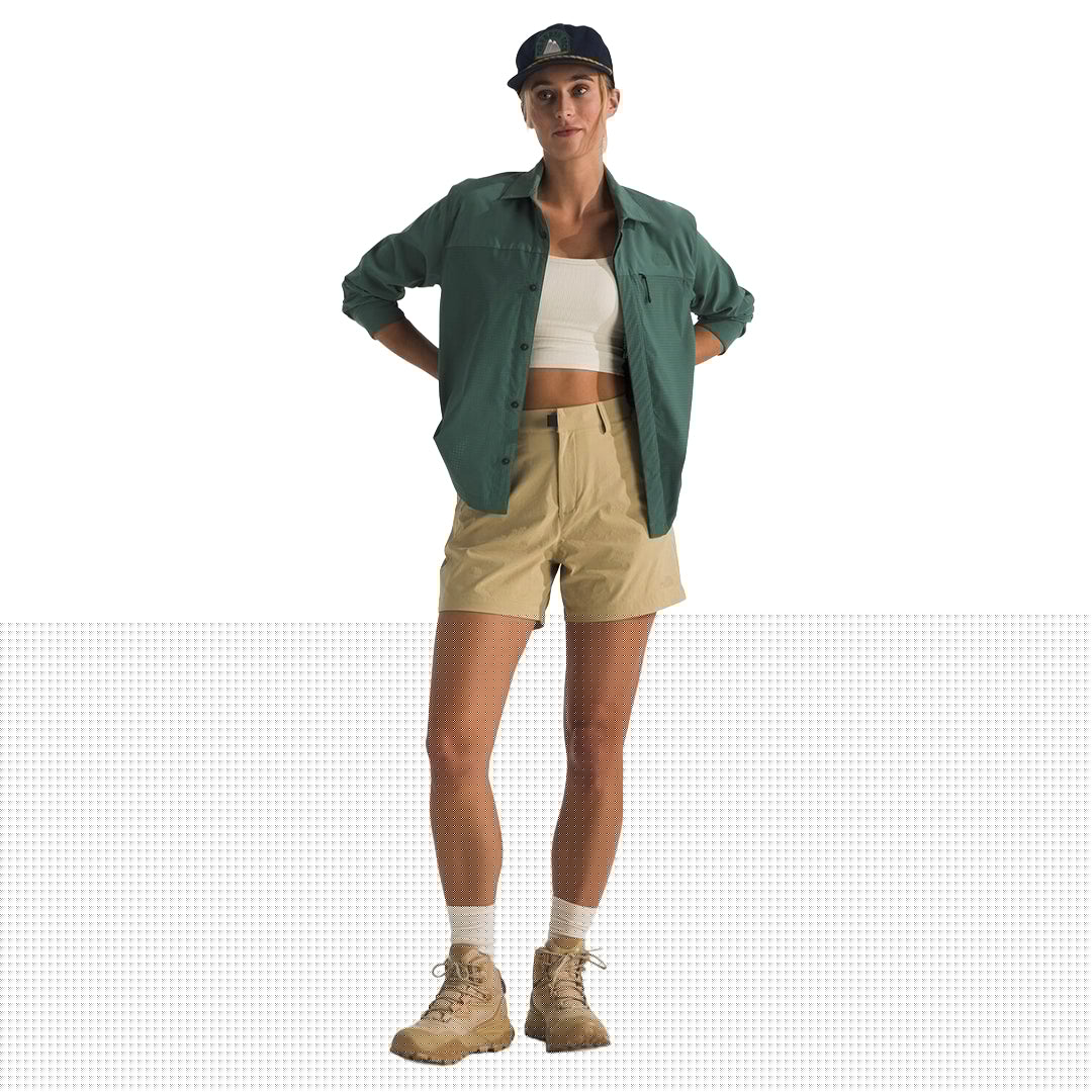 Camisa L/S Lightrange Shirt para mujer color verde
