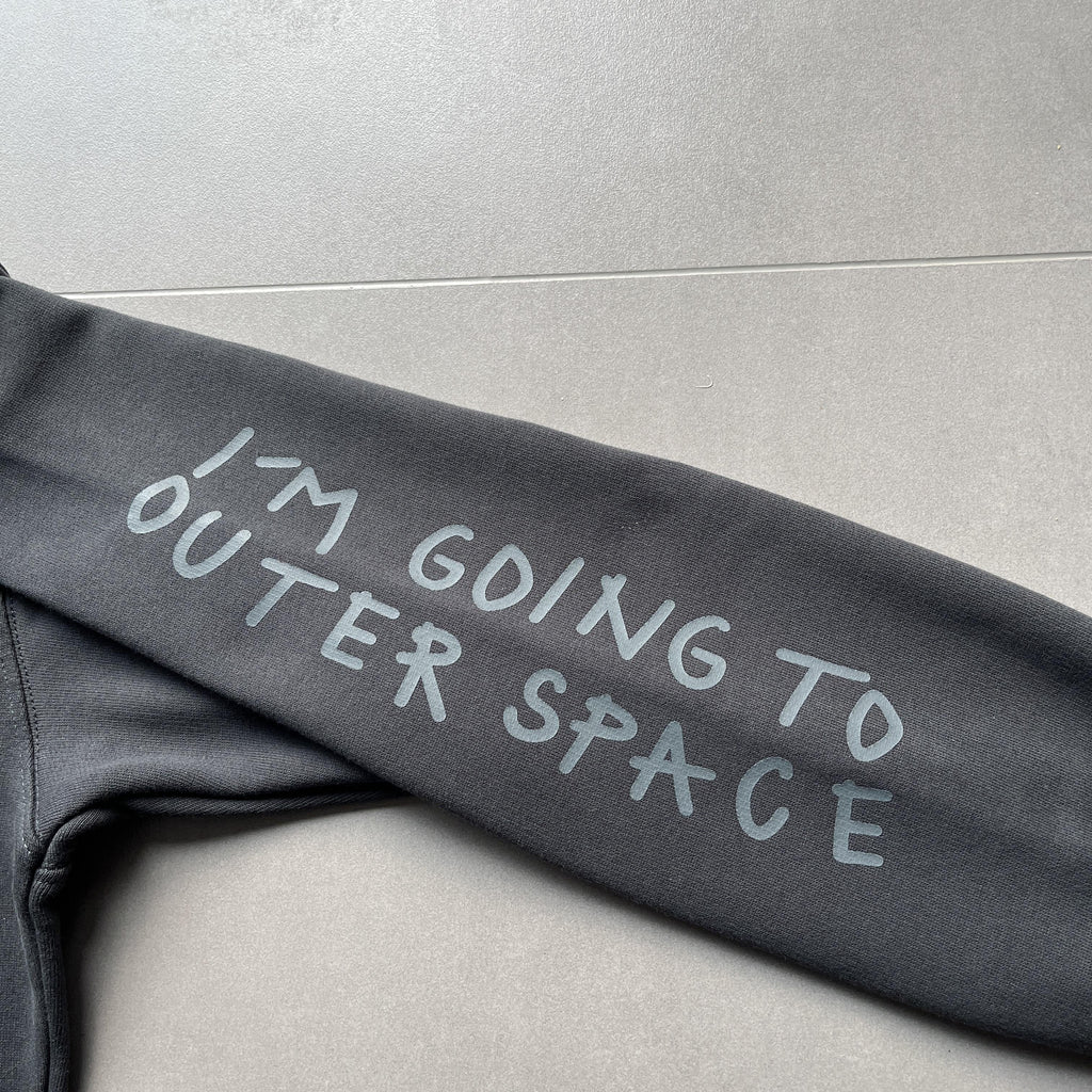 Broken P Planet Zip Up Hoodie Grey