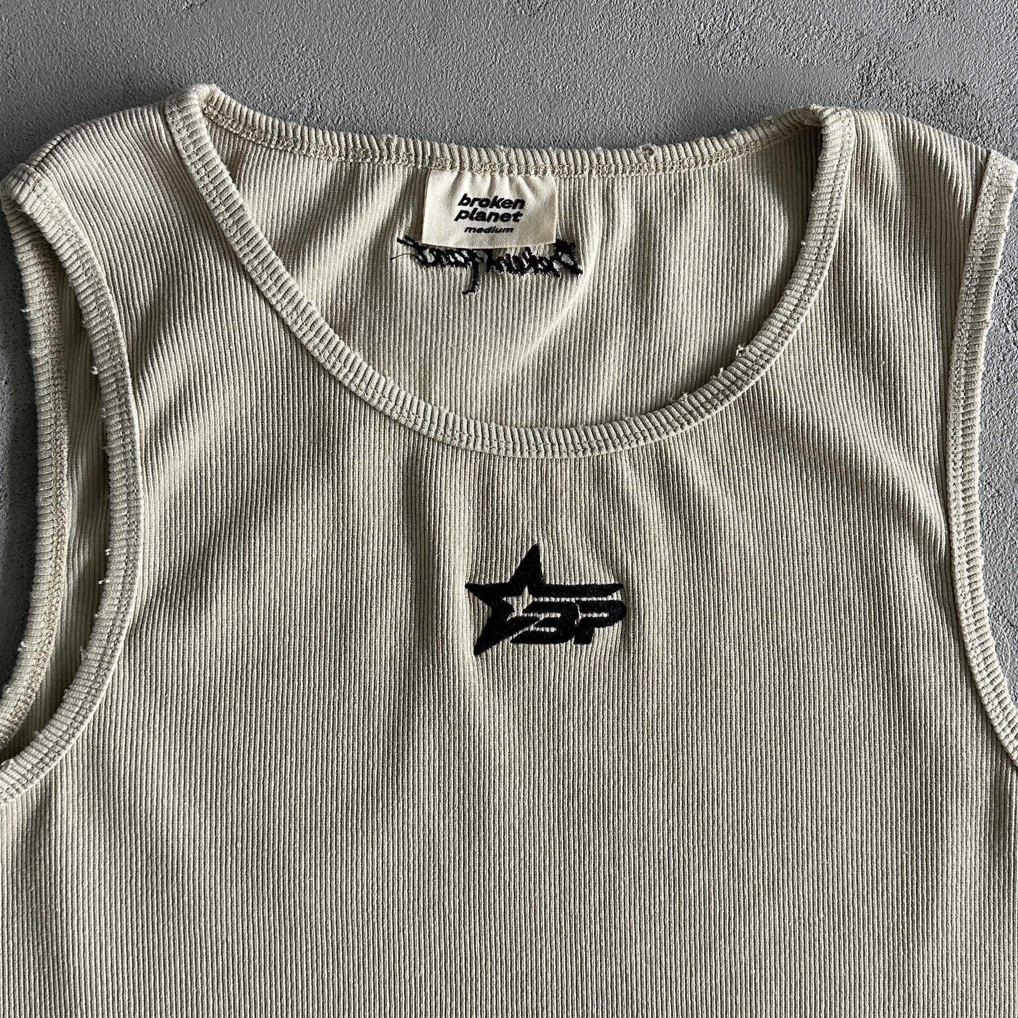 Broken P Mens Washed Ribbde Tank Top